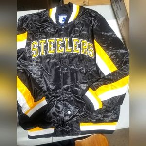 Pittsburgh Steelers NFL Starter Locker Room Varsity Full Snap Satin Jacket